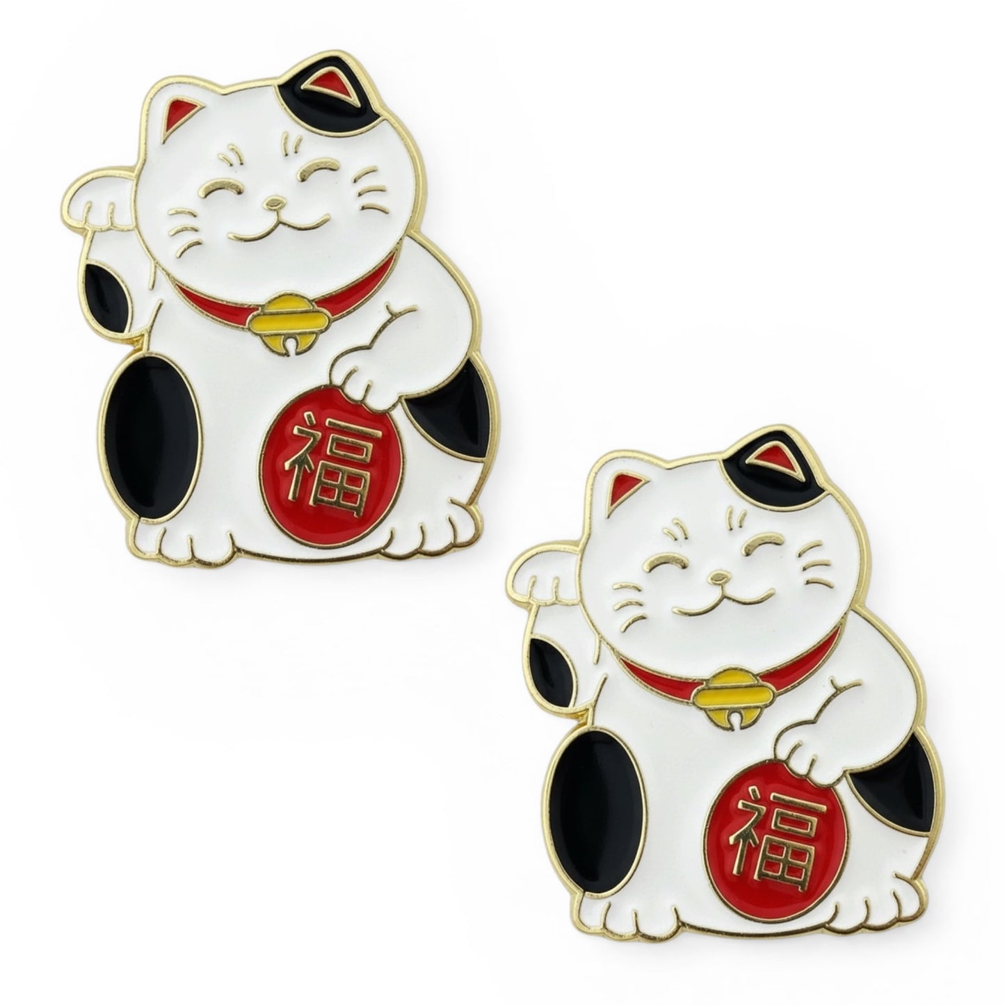 Lucky Cat Number Pin Charms
