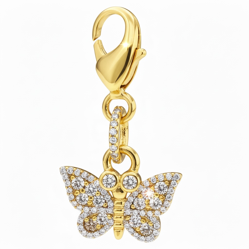 Sparkly Butterfly Braid Charm
