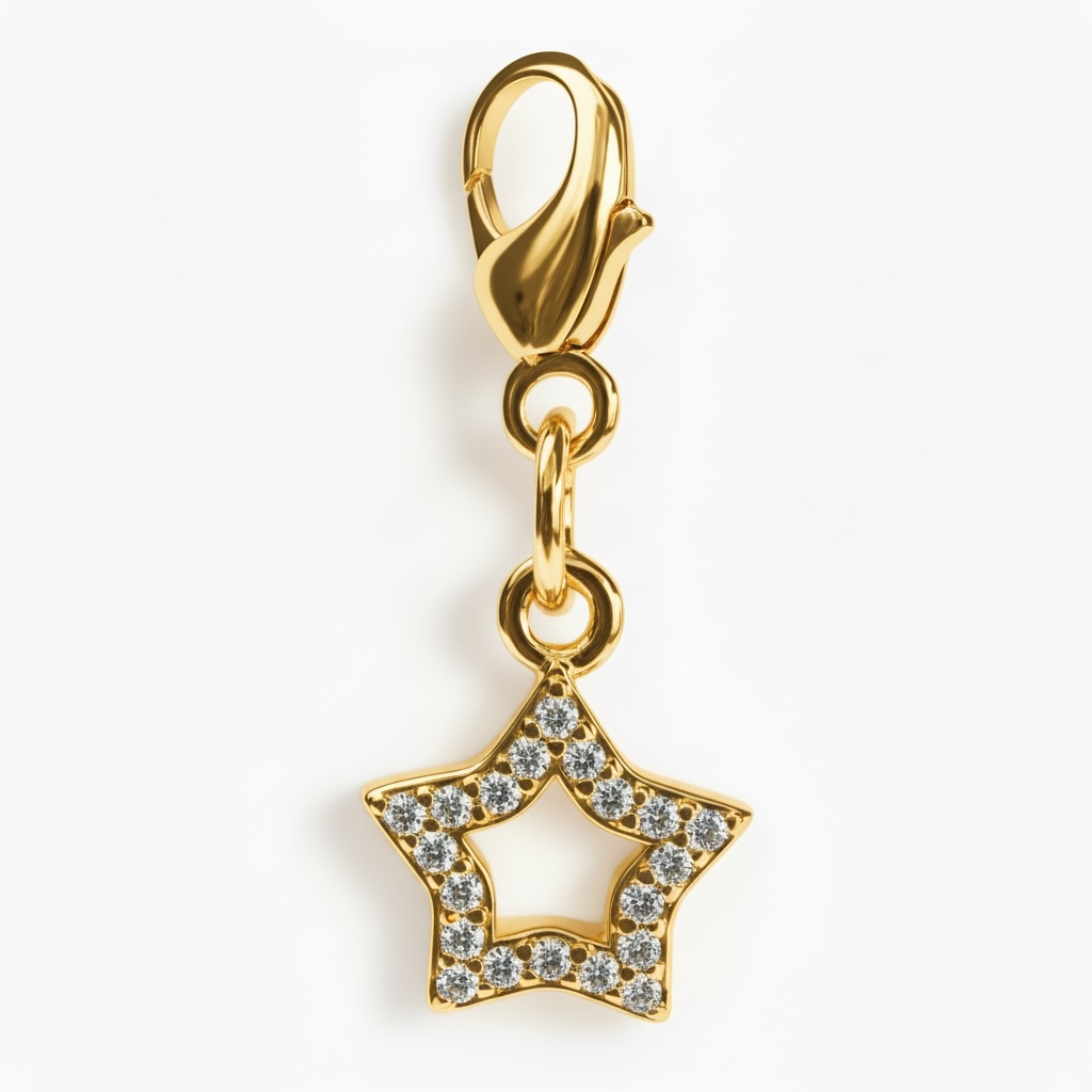 Sparkly Star Braid Charm