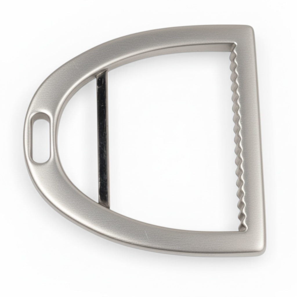 Stirrup Buckle in Brushed Silver -38mm