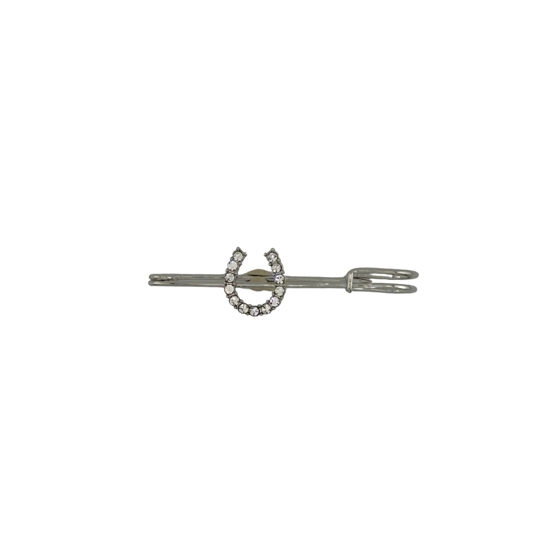 DBC Stock Pin - Silver Sparkly Horseshoe