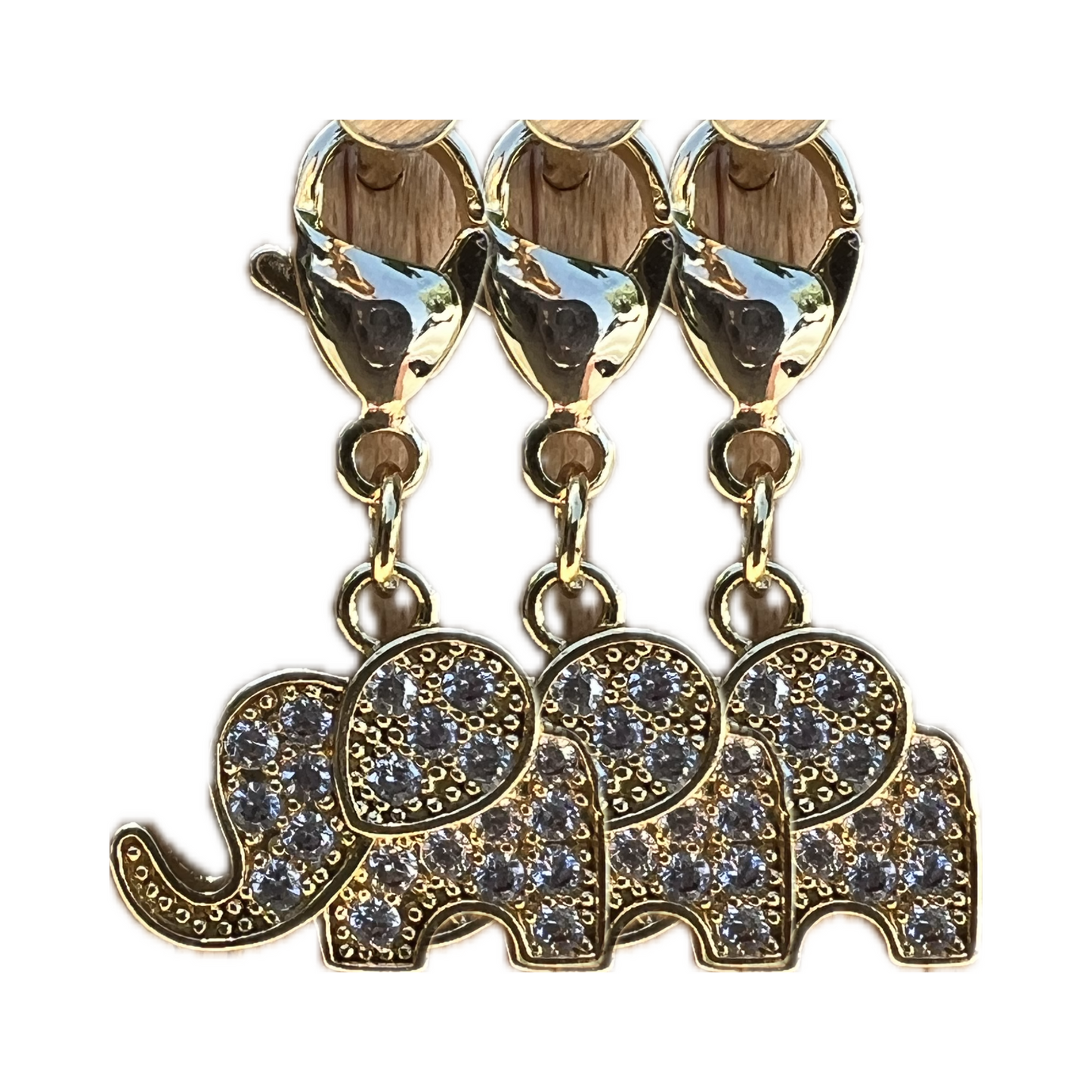 Sparkly Elephant Braid Charm