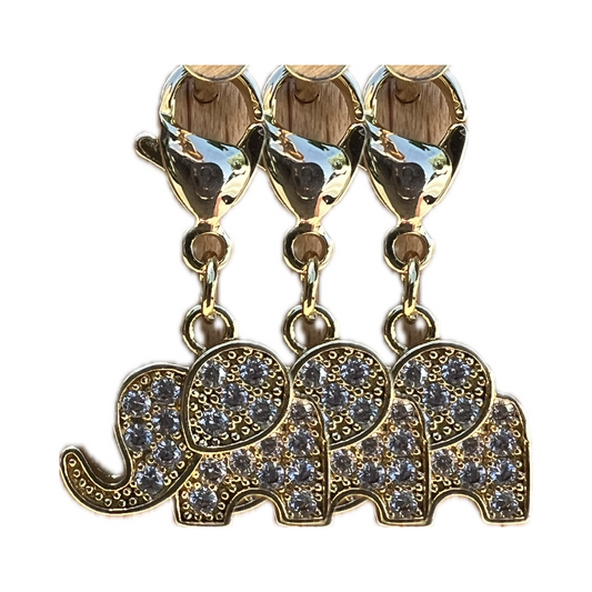 Sparkly Elephant Braid Charm