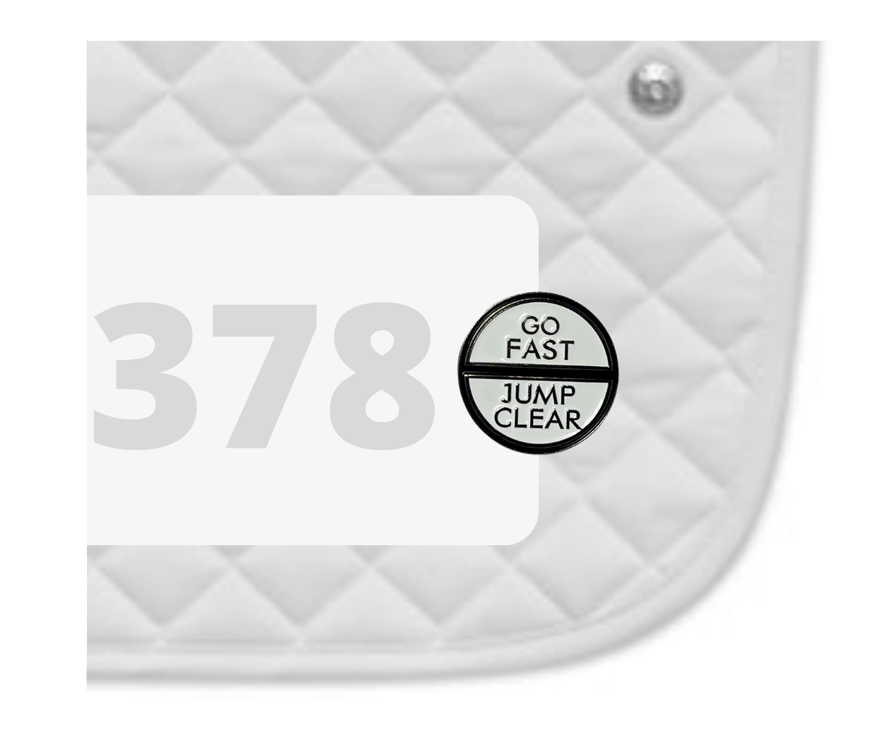Go Fast & Jump Clear Number Pin Charm