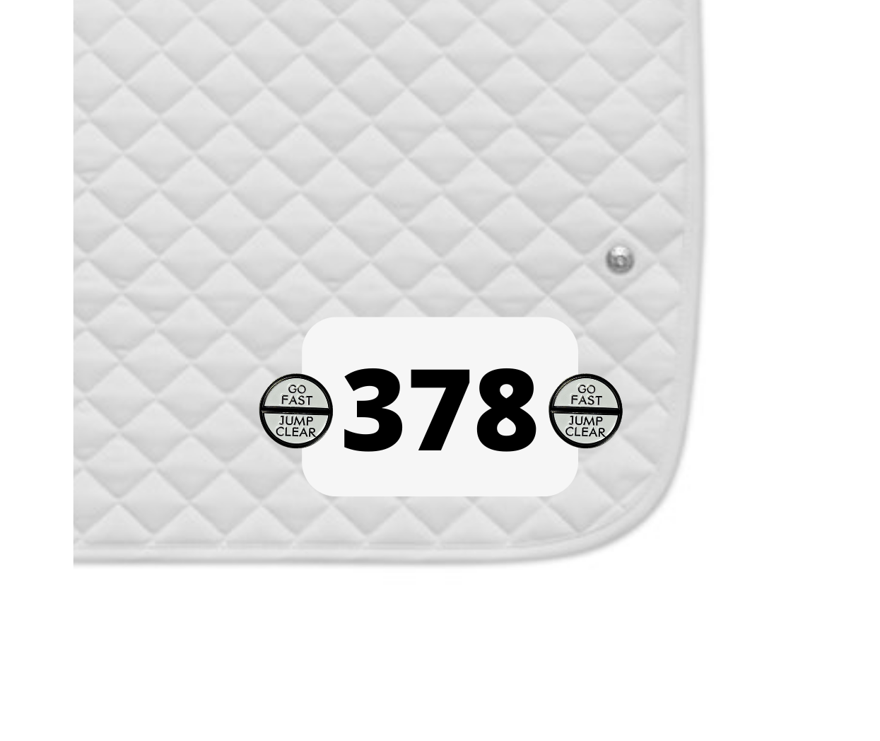 Go Fast & Jump Clear Number Pin Charm