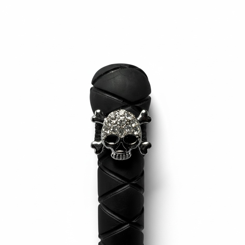 Rhinestone Skull Crop Charm