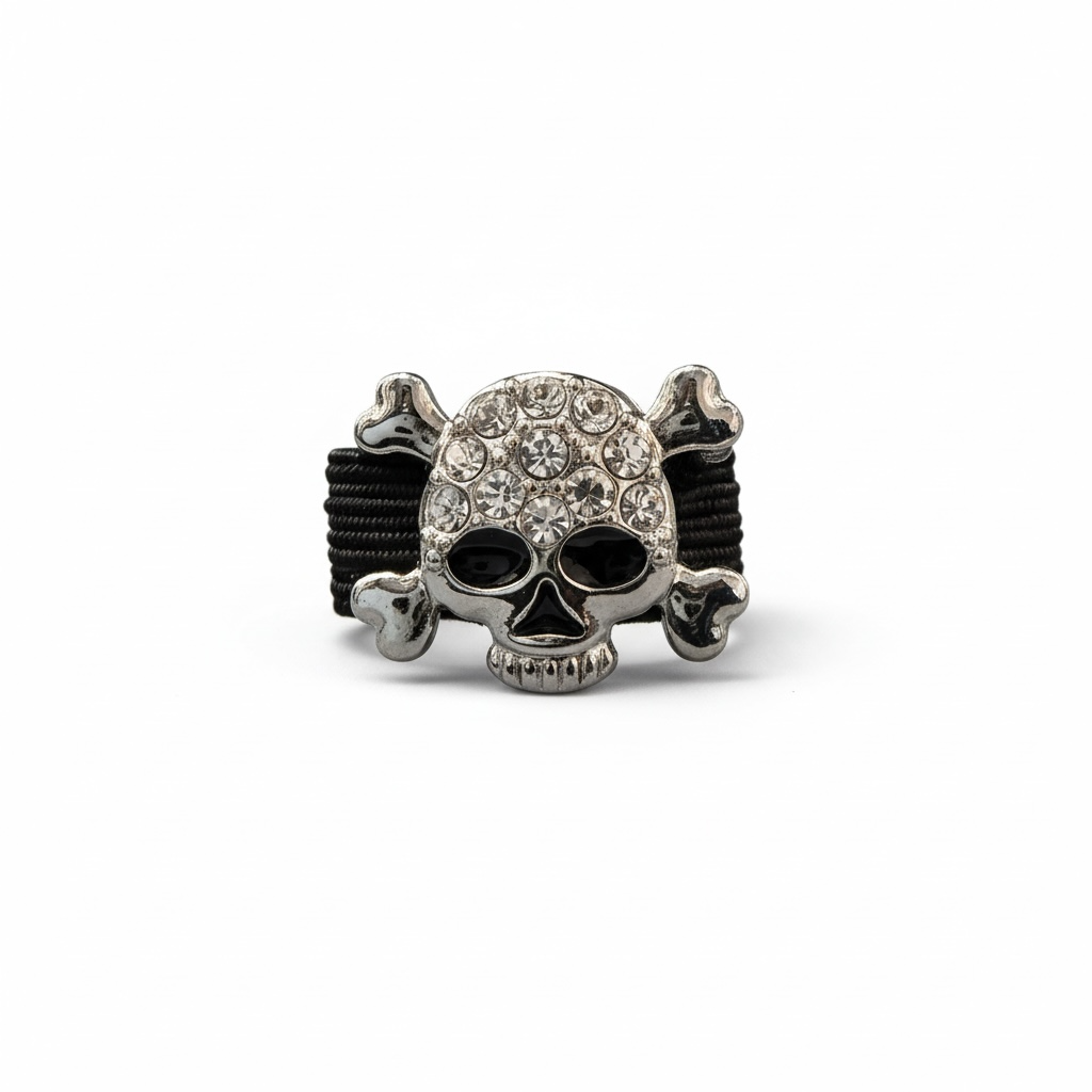 Rhinestone Skull Crop Charm