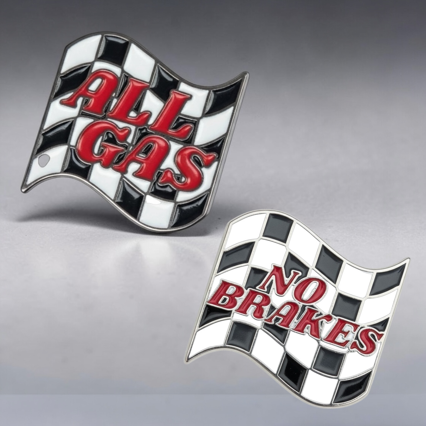 All Gas No Brakes Number Pin Charms