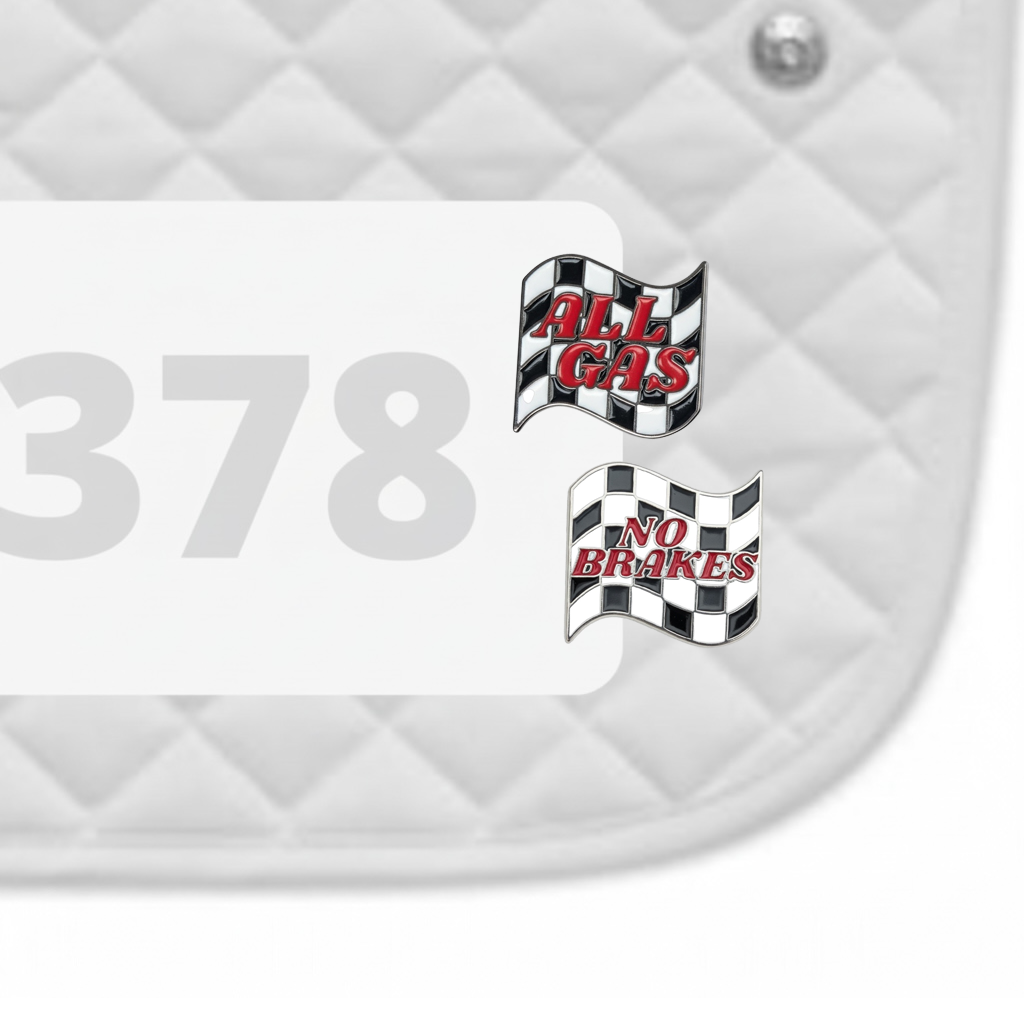 All Gas No Brakes Number Pin Charms