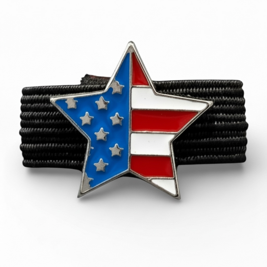 American Flag Star Crop Charm
