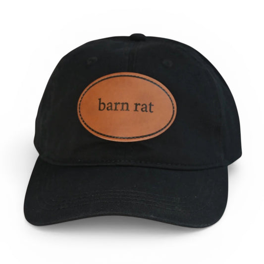 Barn Rat -  Leather Patch Cotton Baseball Hat