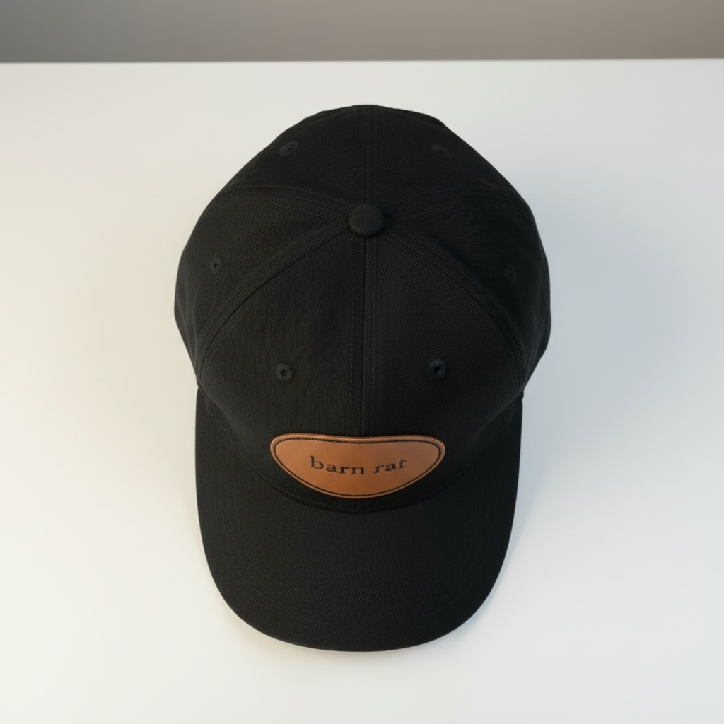 Barn Rat -  Leather Patch Cotton Baseball Hat