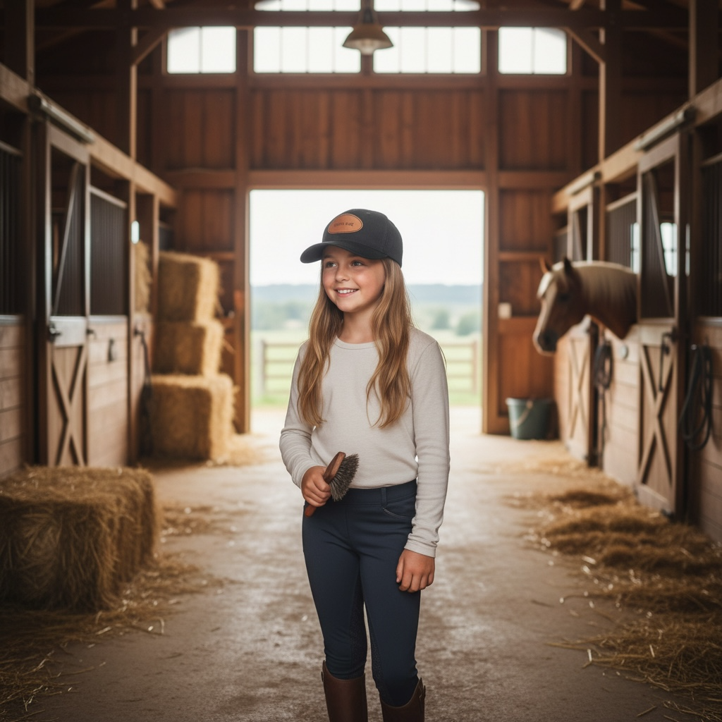 Barn Rat -  Leather Patch Cotton Baseball Hat