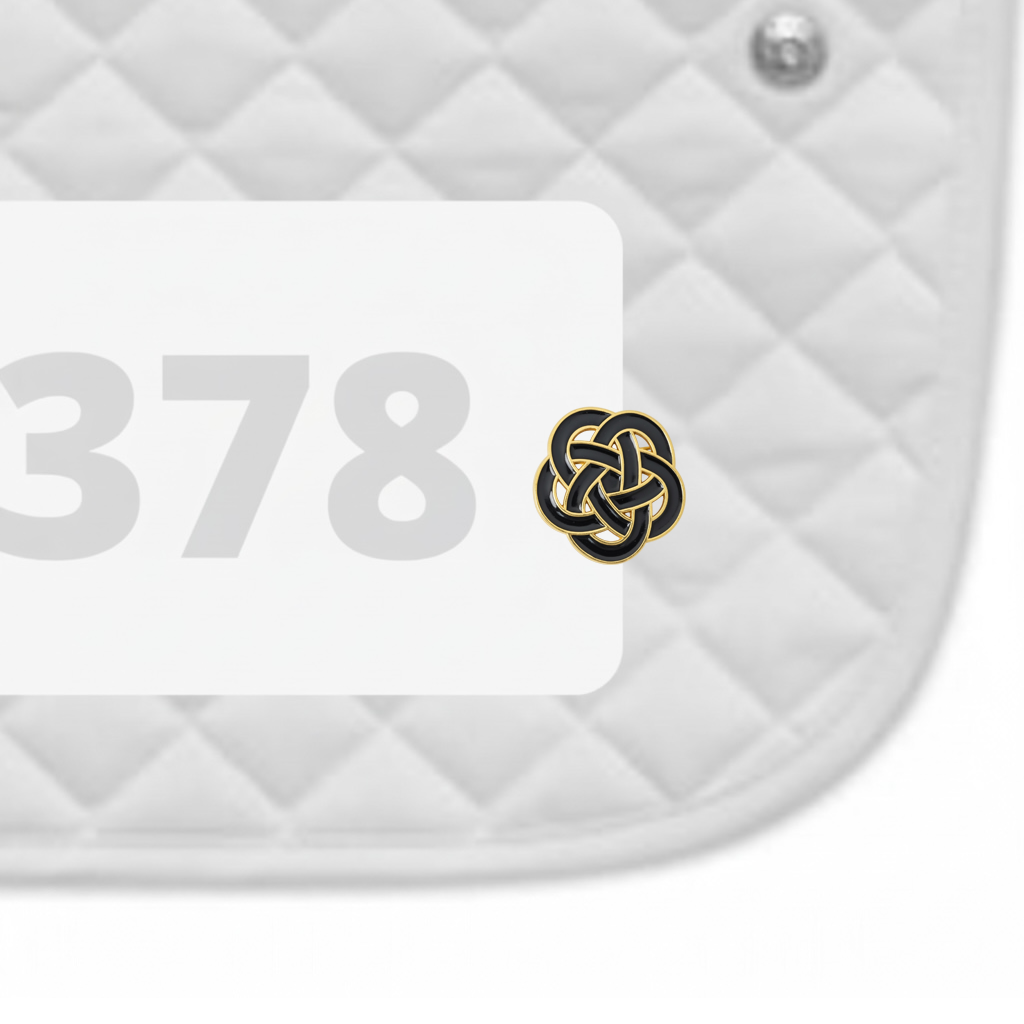 Black & Gold Celtic Knot Number Pin Charms