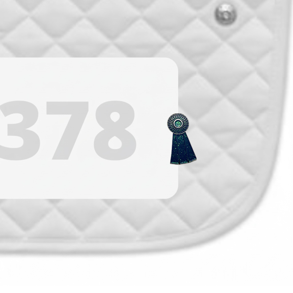 Blue Ribbon Number Pin Charms