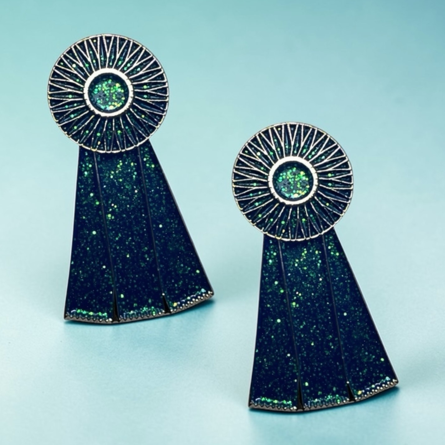 Blue Ribbon Number Pin Charms