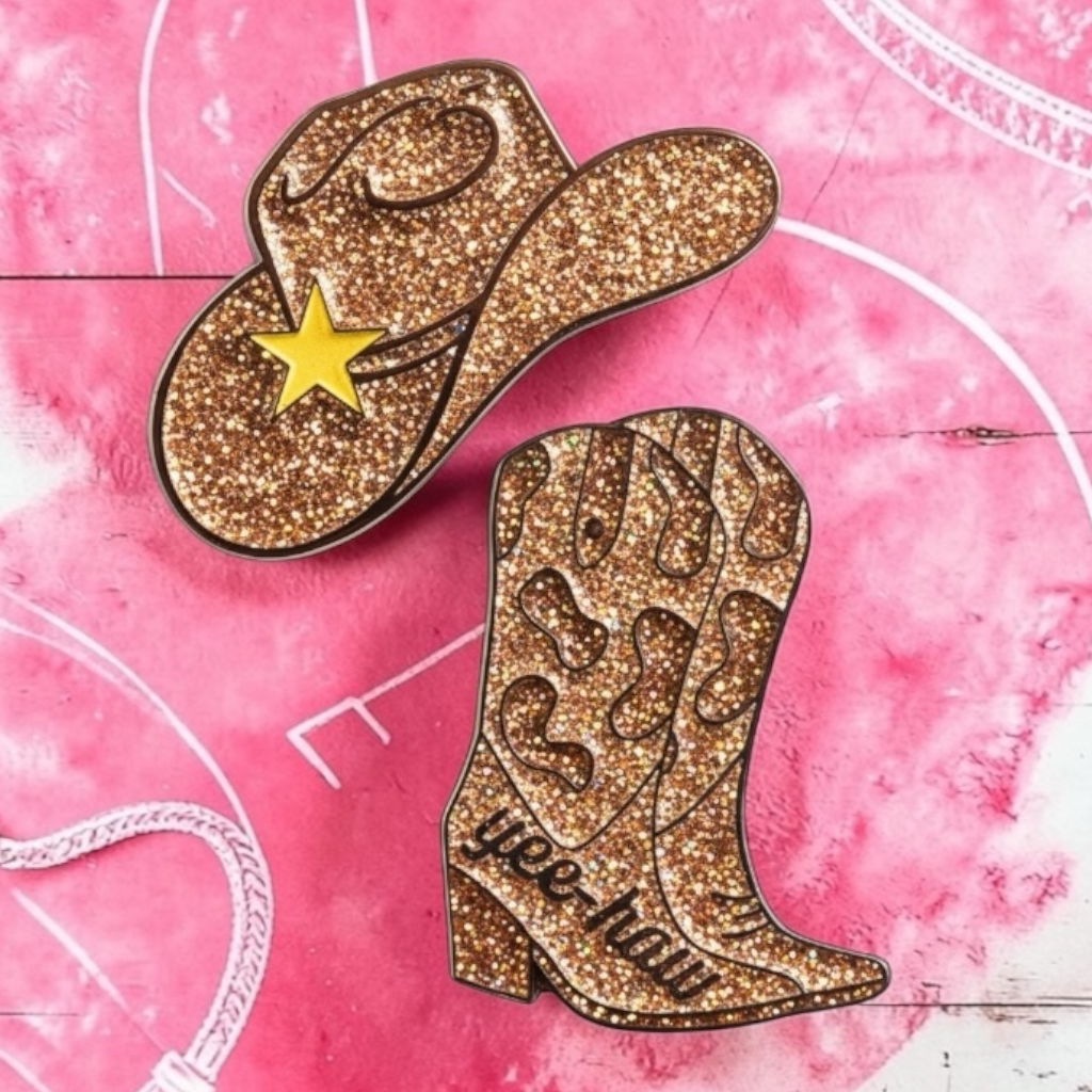 Cowgirl Number Pin Charms