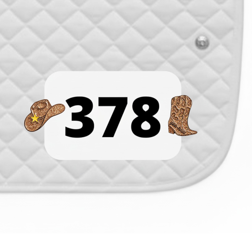 Cowgirl Number Pin Charms