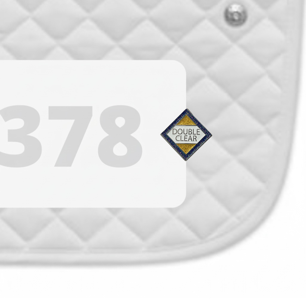Double Clear Number Pin Charms