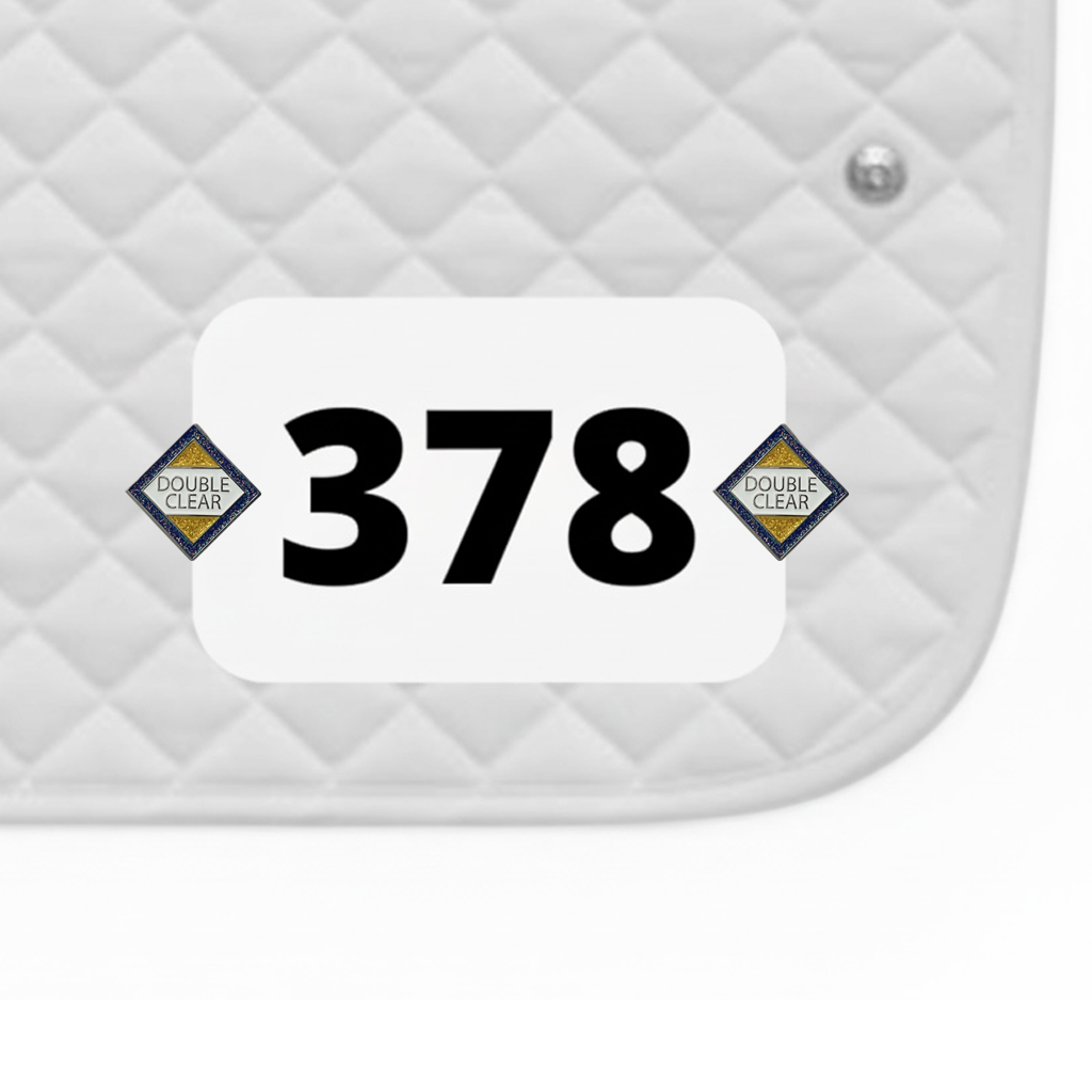 Double Clear Number Pin Charms