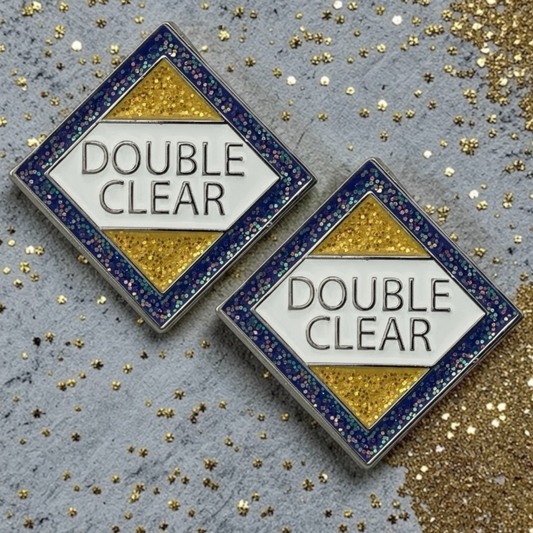 Double Clear Number Pin Charms