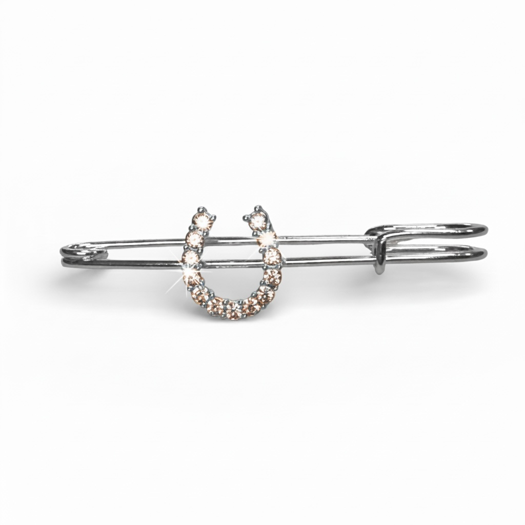 Silver Sparkly Horseshoe - DBC Stock Pin
