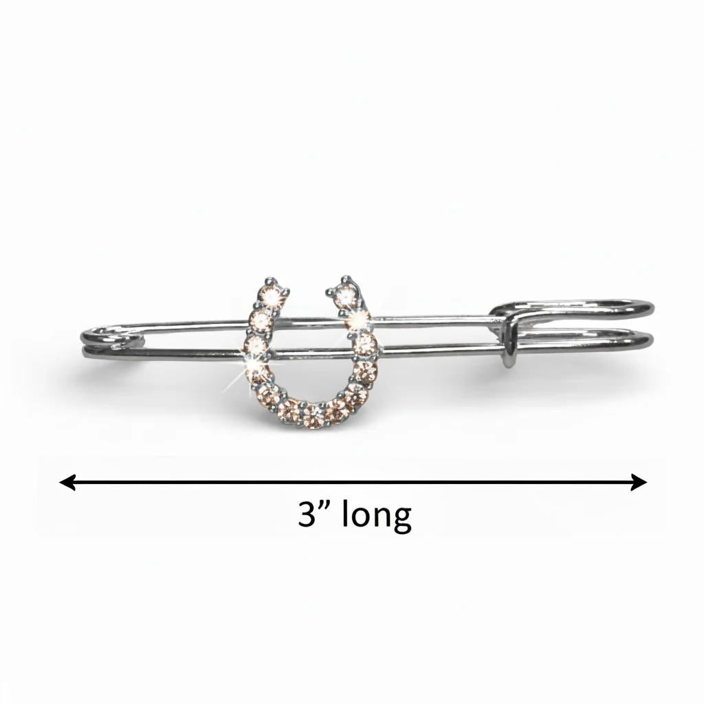 Silver Sparkly Horseshoe - DBC Stock Pin