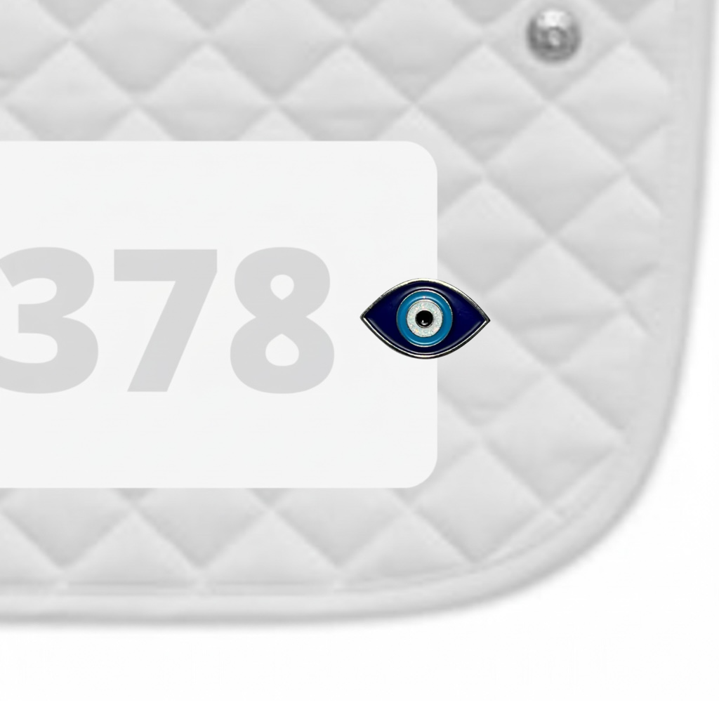 Evil Eye Number Pin Charm