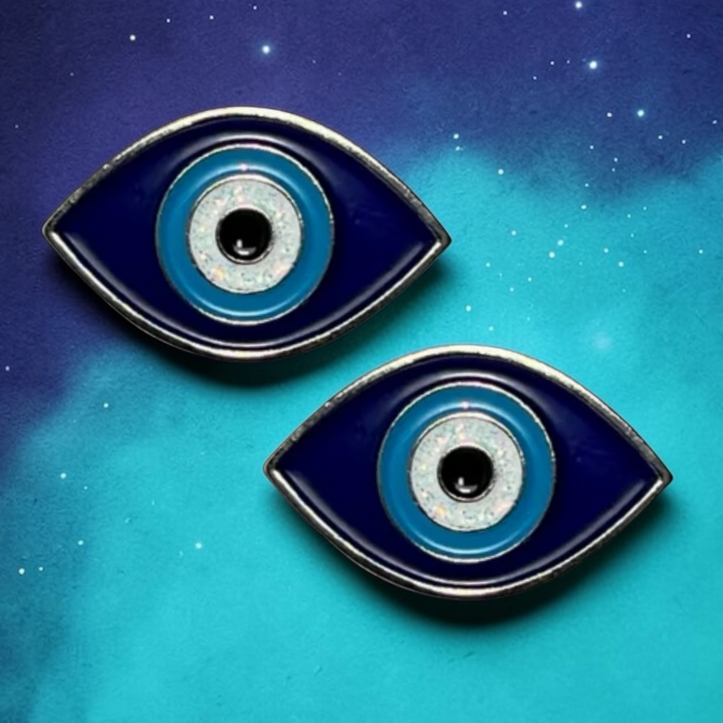 Evil Eye Number Pin Charm