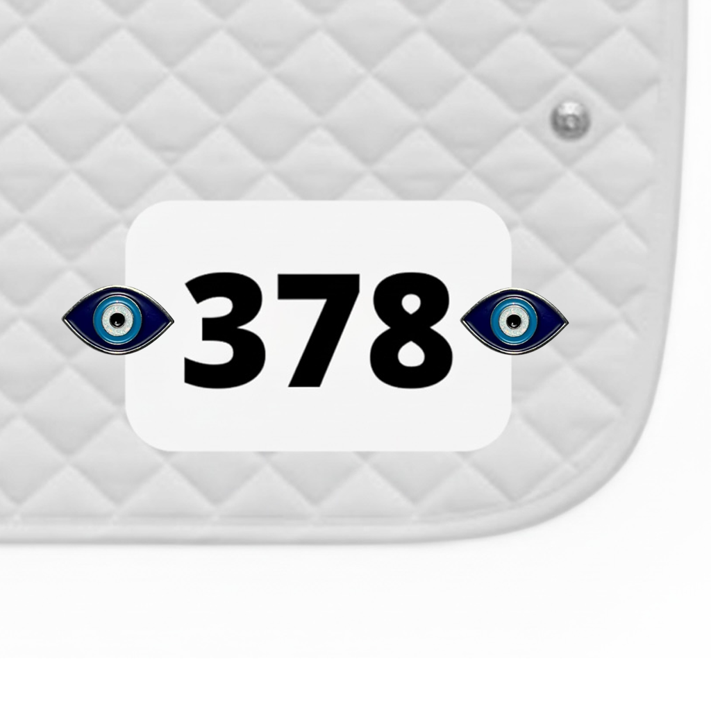 Evil Eye Number Pin Charm