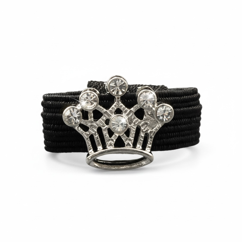 Silver Crown Crop Charm