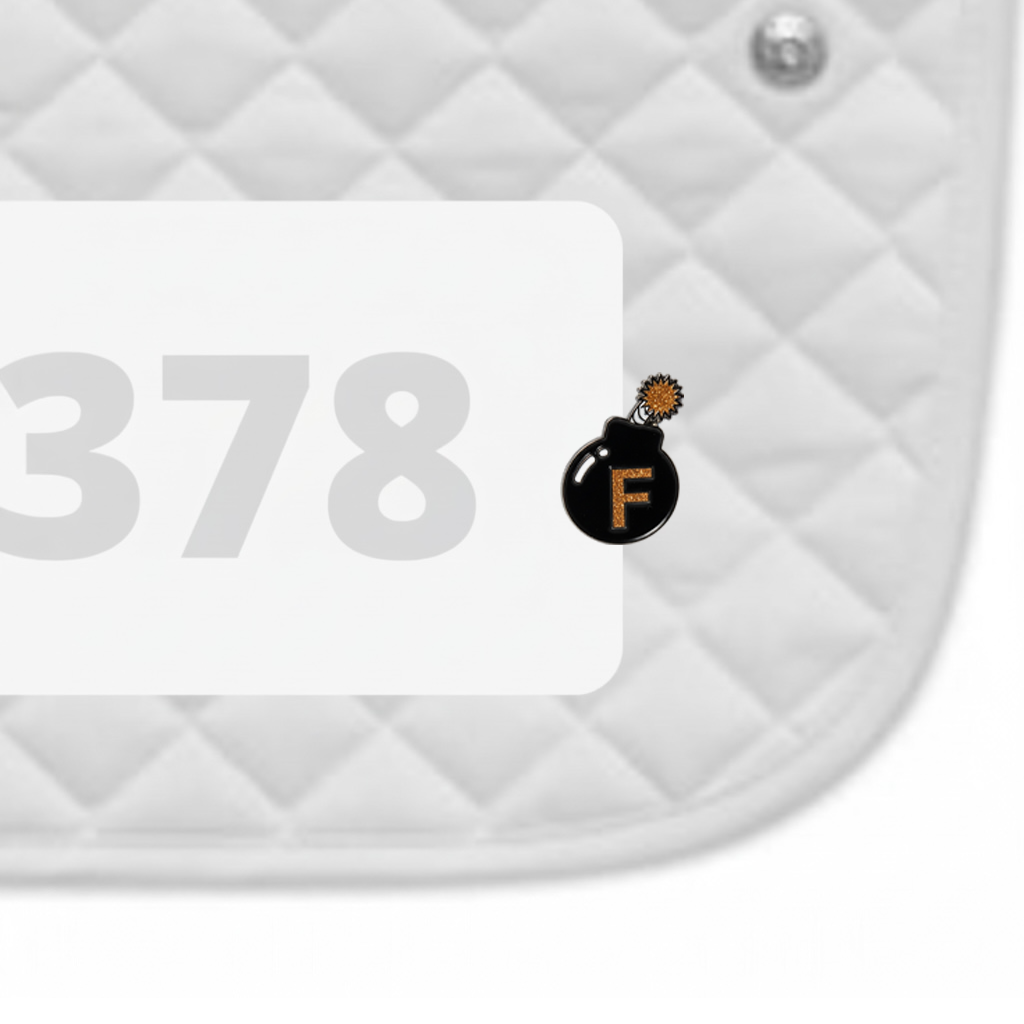 F Bomb Number Pin Charms