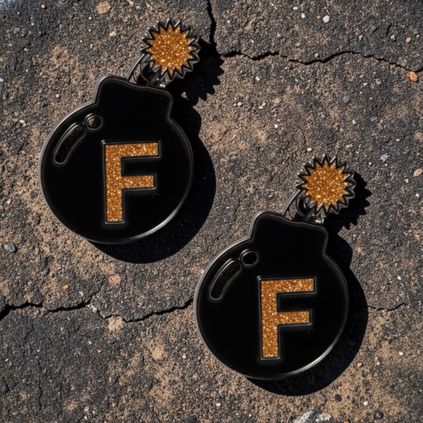 F Bomb Number Pin Charms