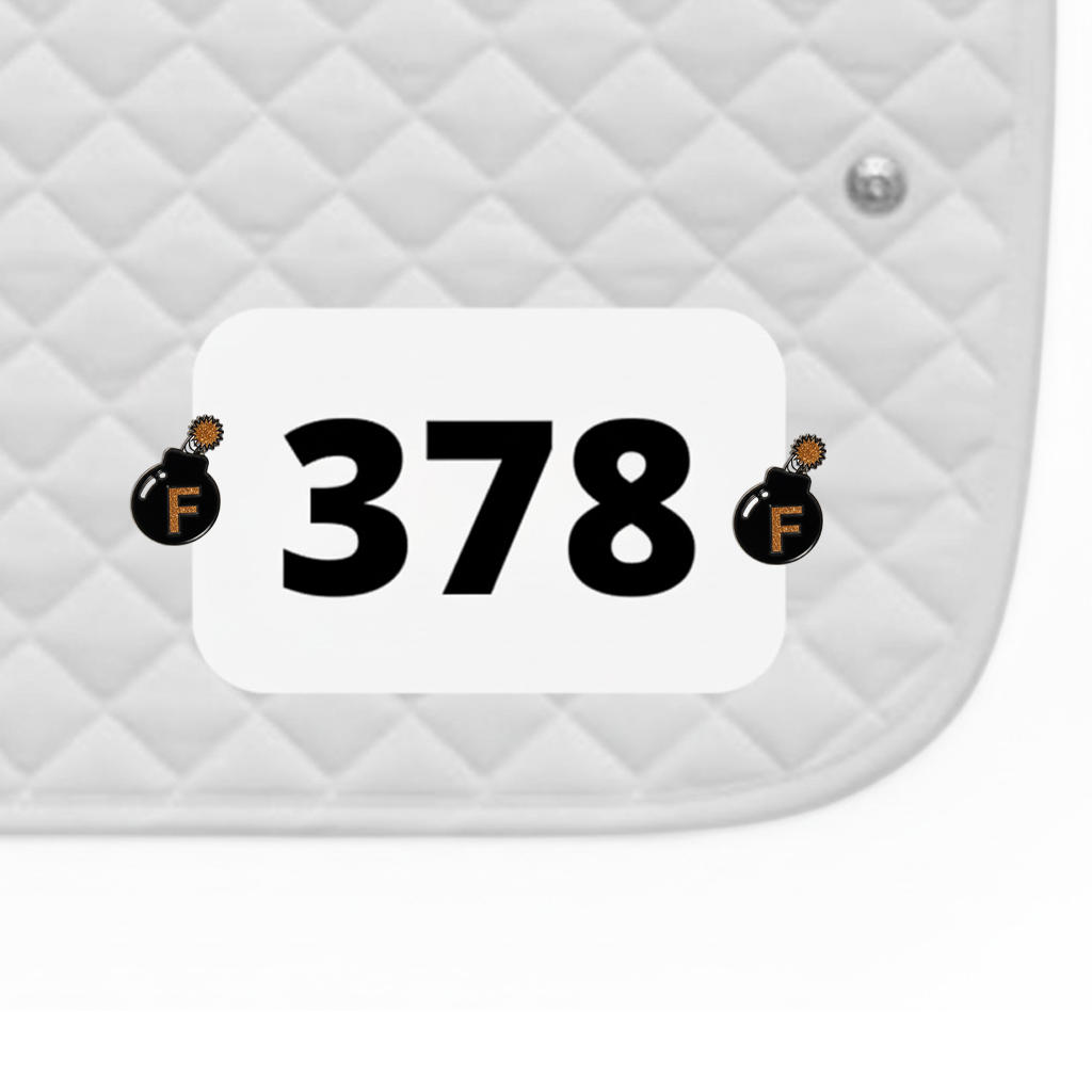 F Bomb Number Pin Charms