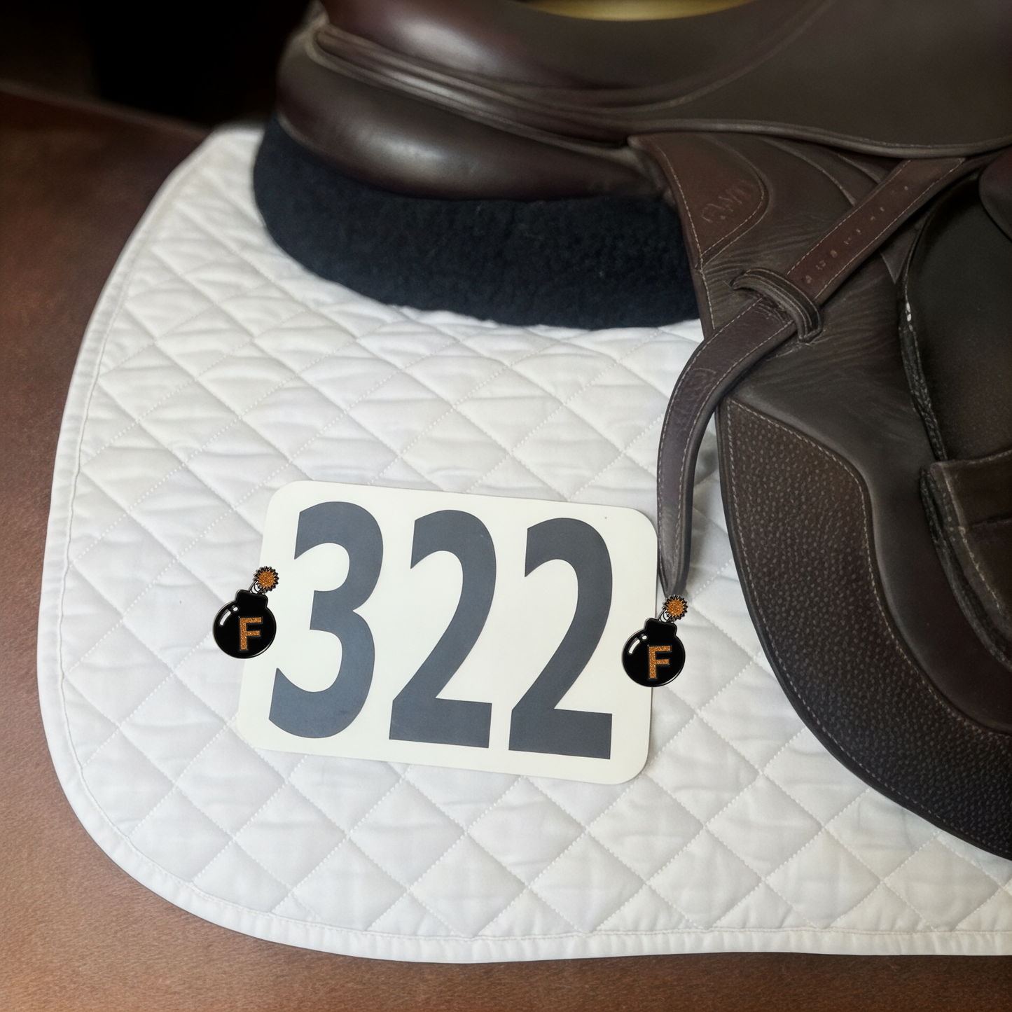 F Bomb Number Pin Charms