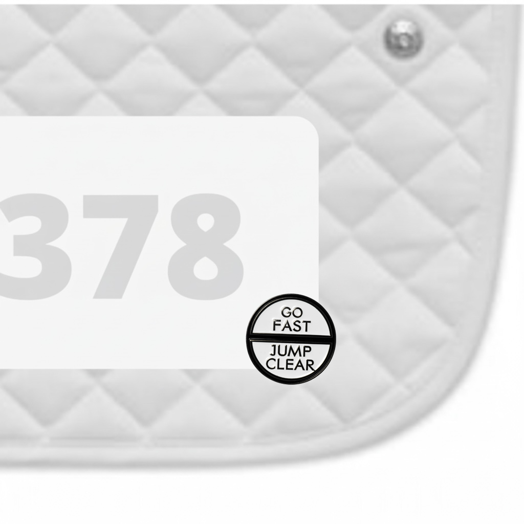 Go Fast & Jump Clear Number Pin Charms