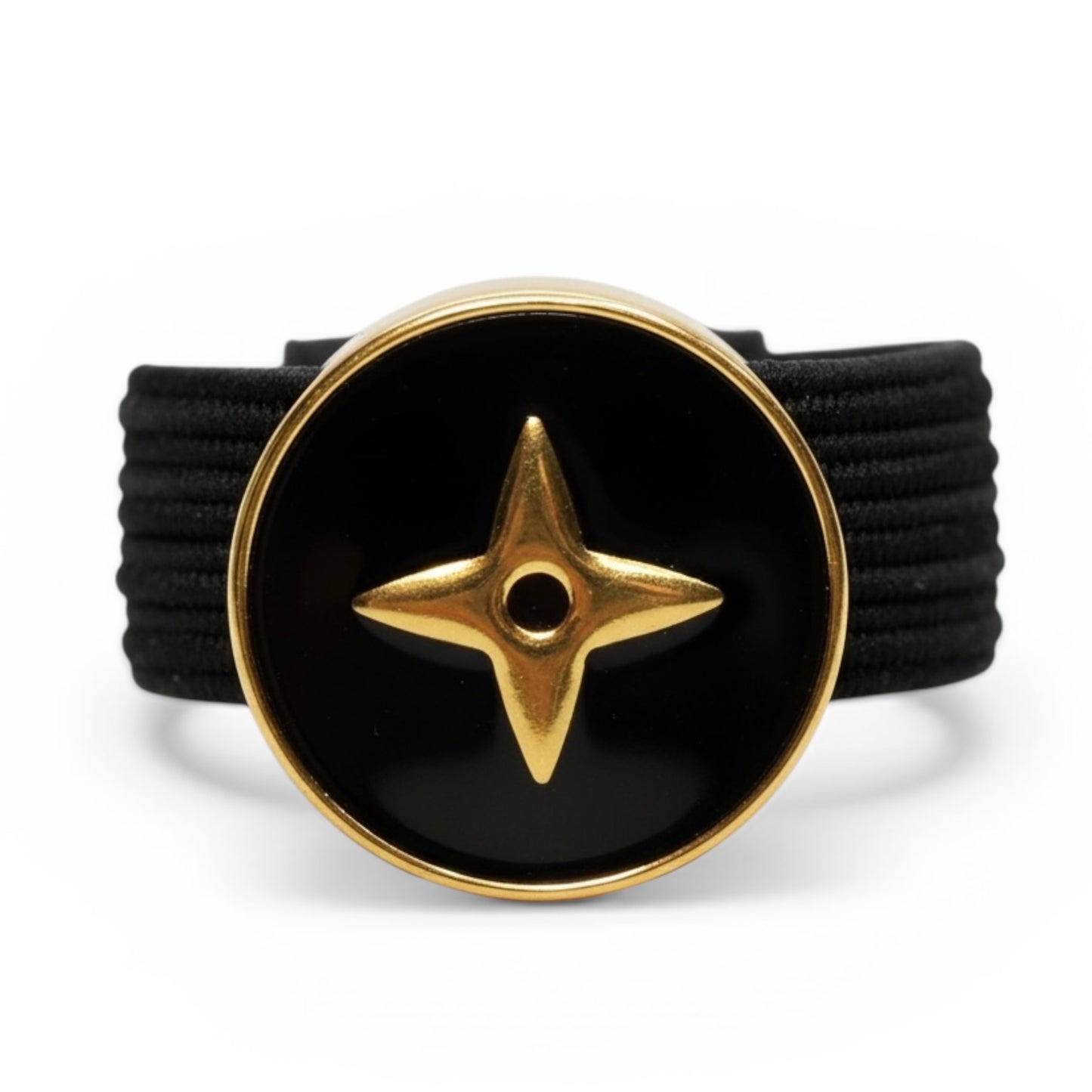 Gold/Black Starburst Crop Charm