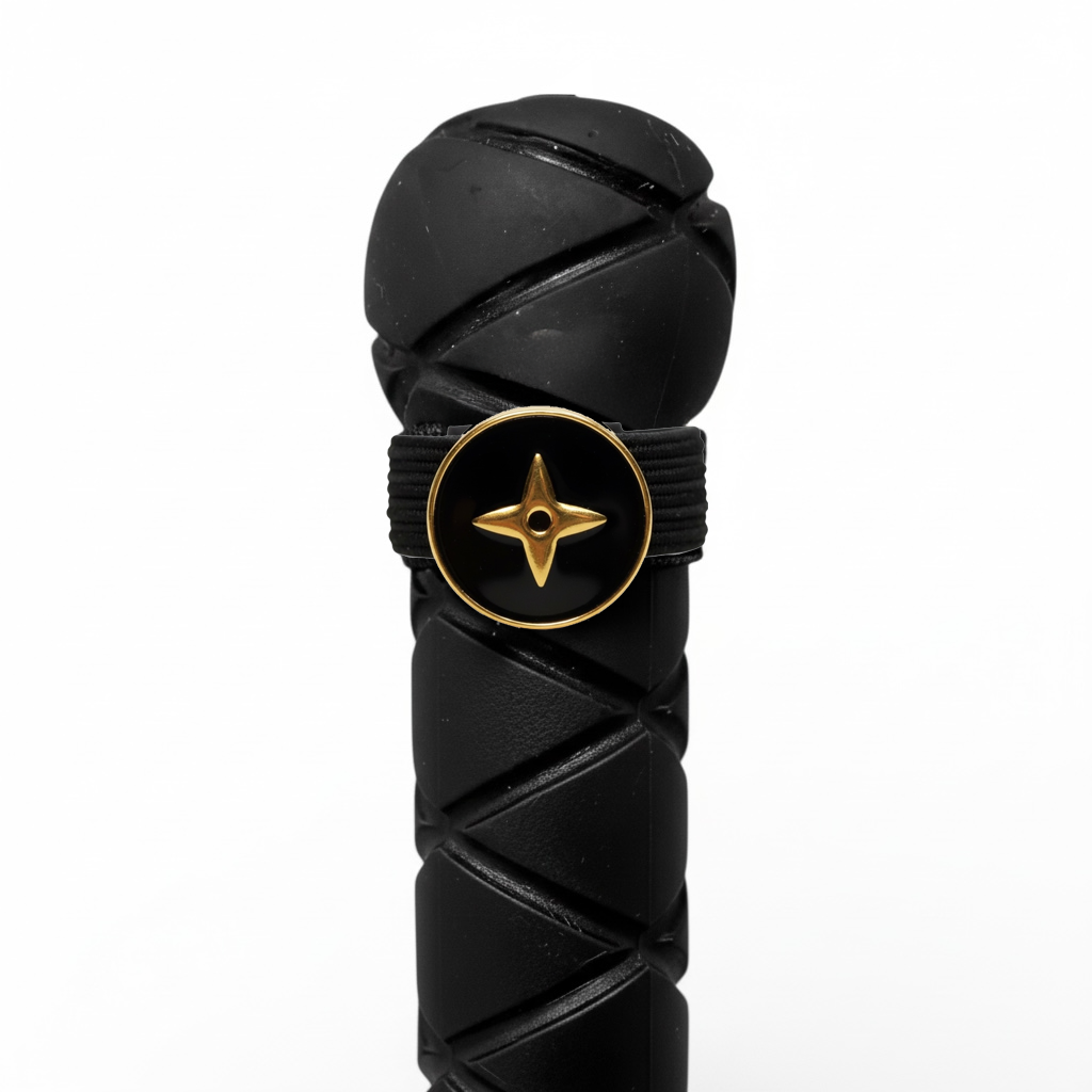 Gold/Black Starburst Crop Charm