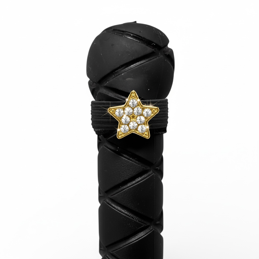 Gold Sparkly Star Crop Charm