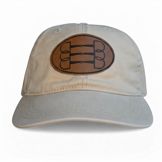 Horse Bits - Leather Patch Cotton Baseball Hat