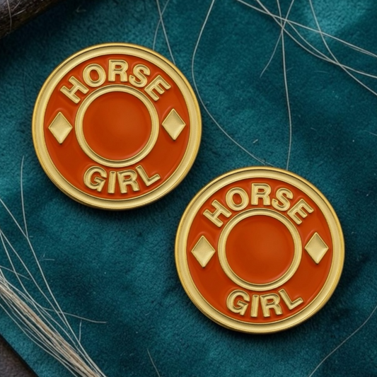 Horse Girl Number Pin Charms