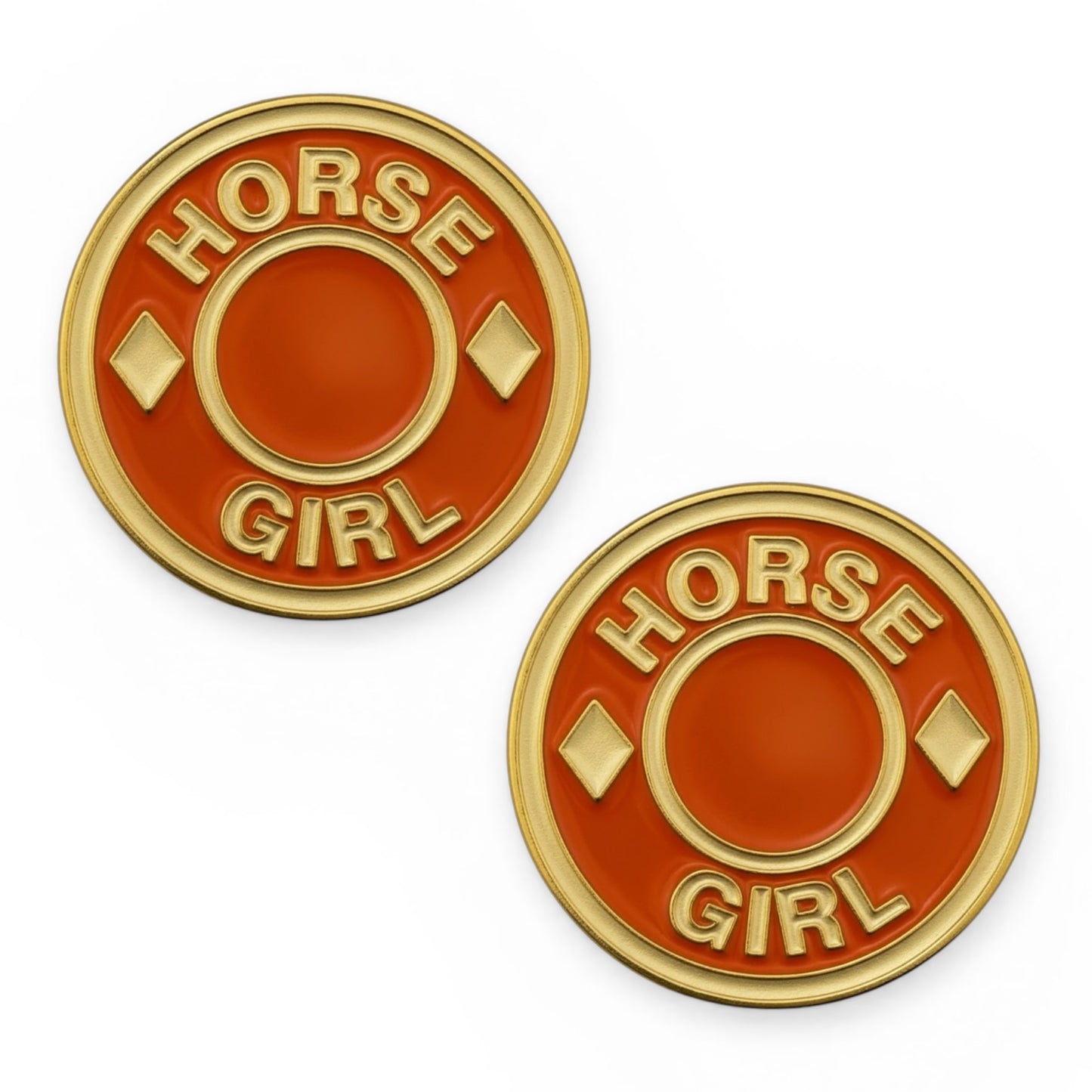 Horse Girl Number Pin Charms