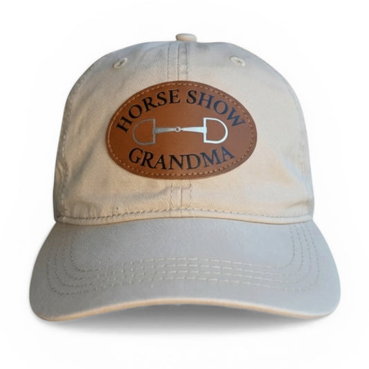 Horse Show Grandma - Leather Patch Cotton Baseball Hat