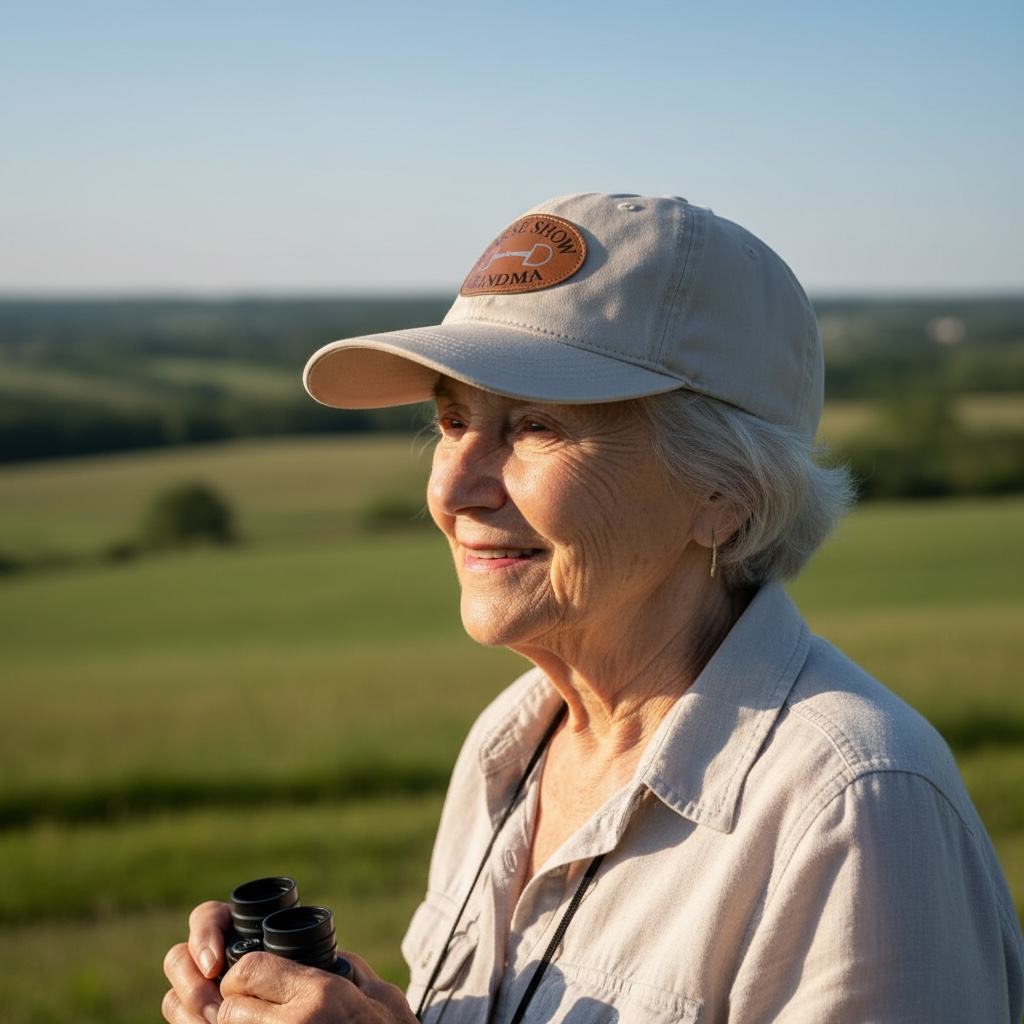Horse Show Grandma - Leather Patch Cotton Baseball Hat