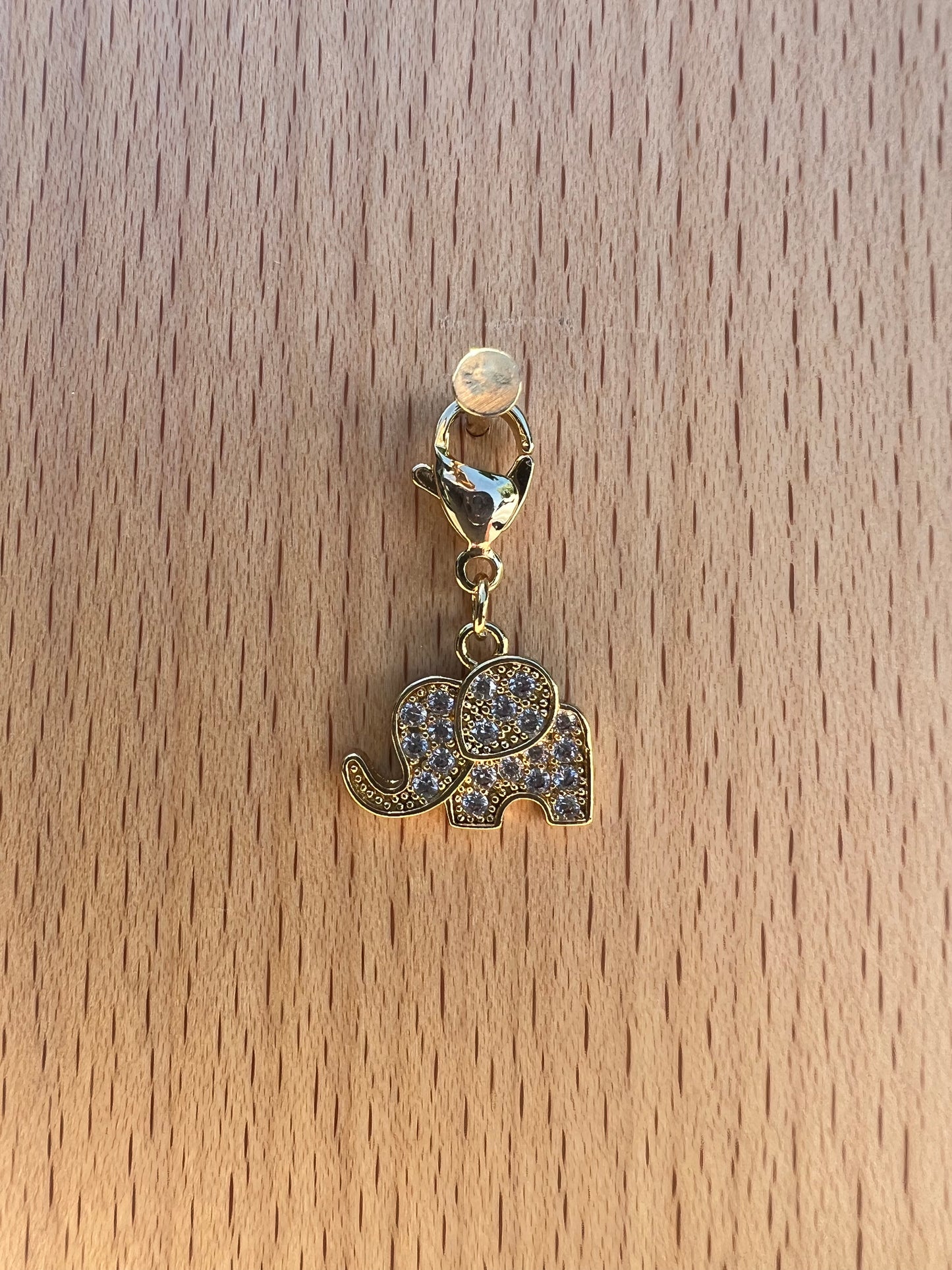 Sparkly Elephant Braid Charm