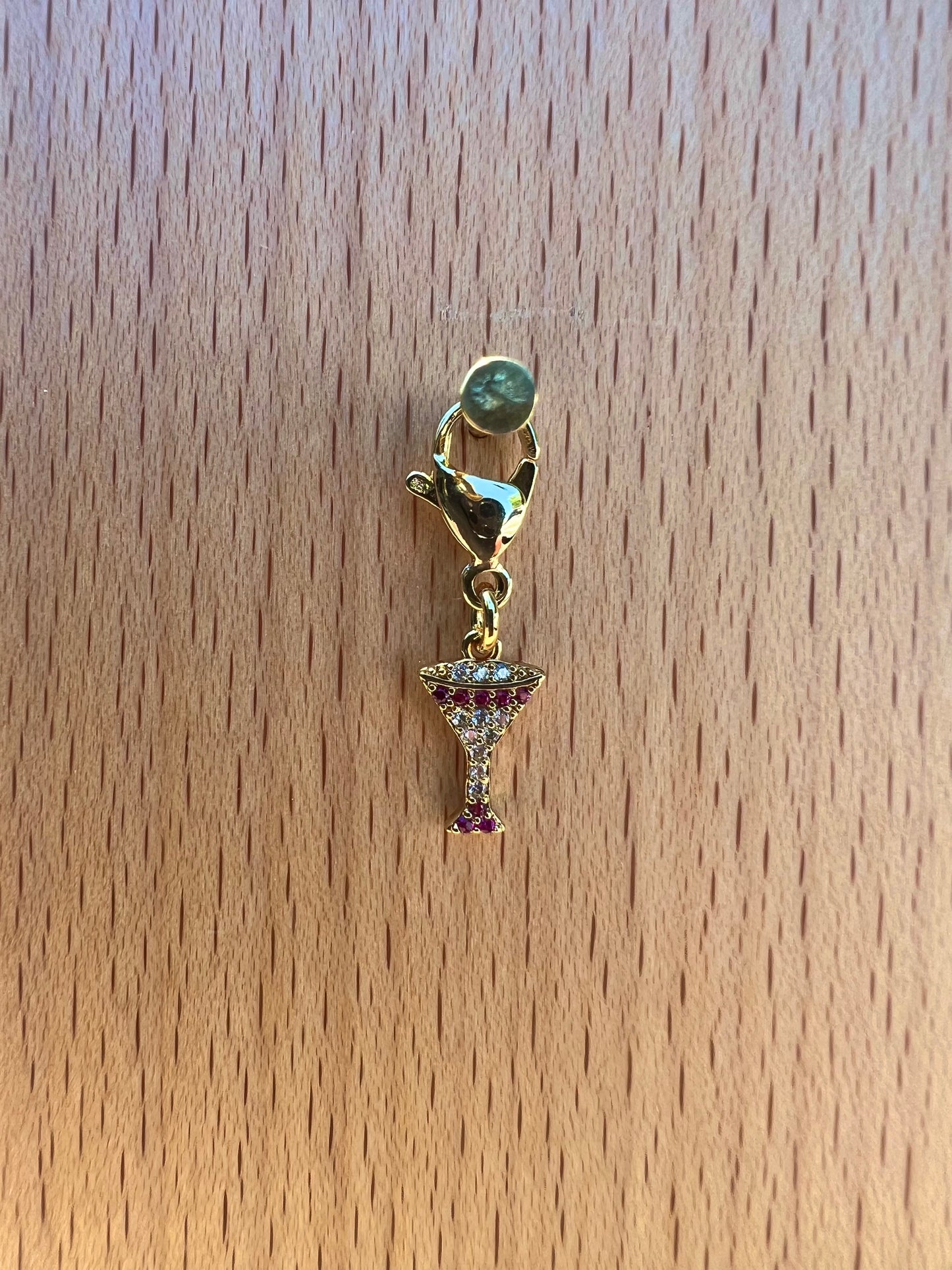 Sparkly Martini Braid Charm