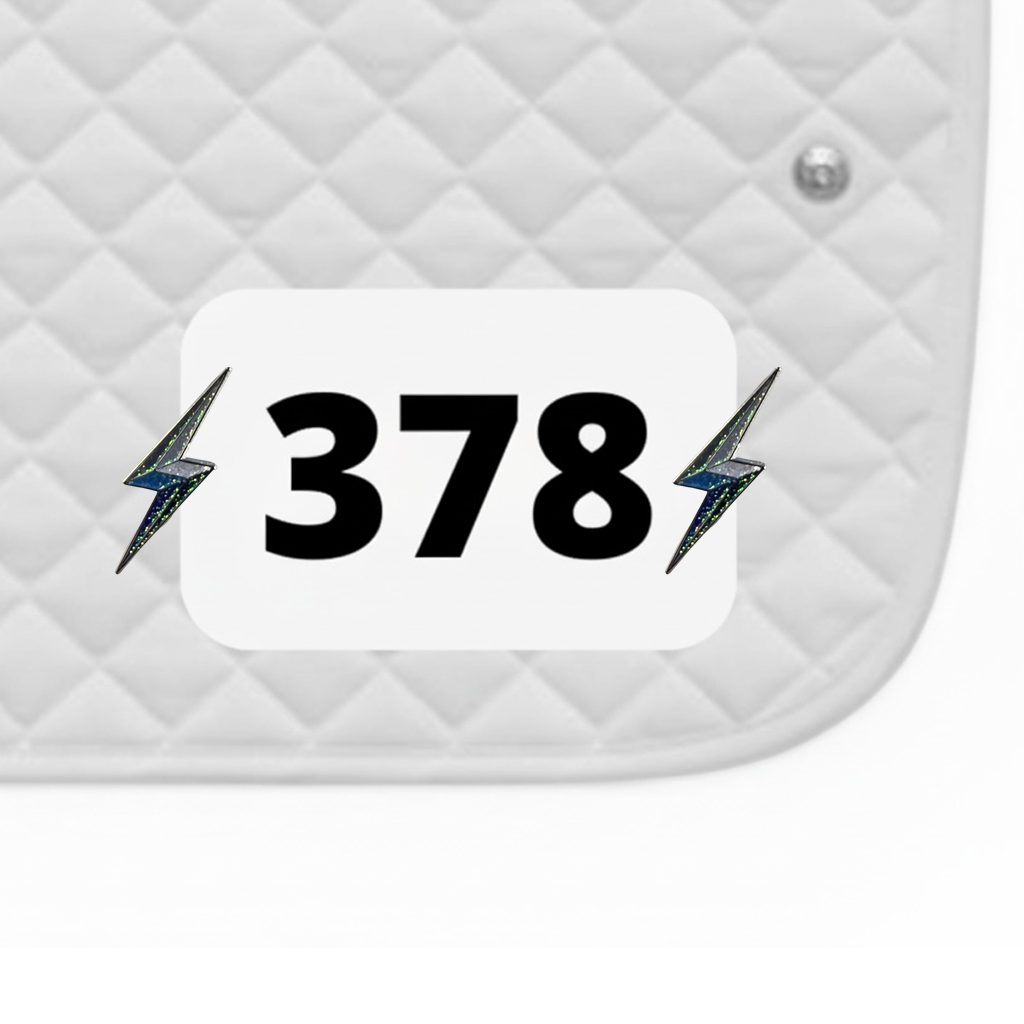 Lightning Bolt Number Pin Charms