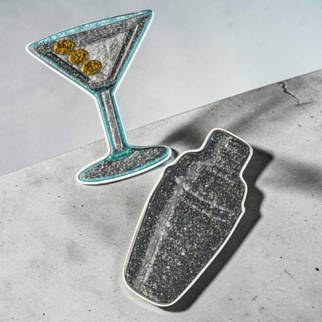 Martini & Shaker Number Pin Charms