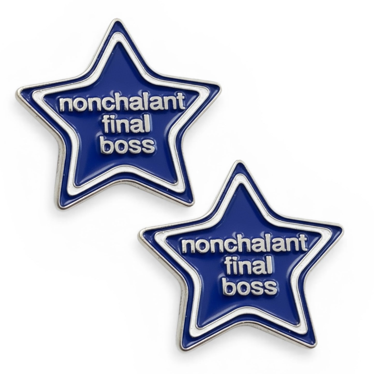 Nonchalant Final Boss Number Pin Charms