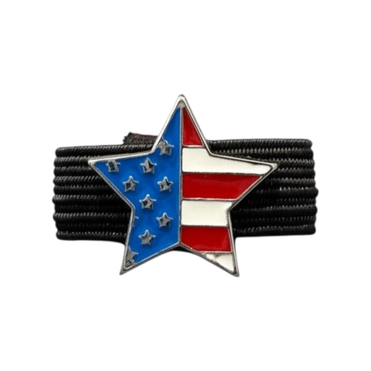 American Flag Star Crop Charm